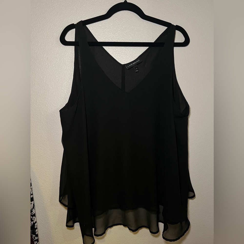 Lane Bryant size 18 Black Sheer and Flowy Tank Top
